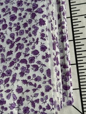 Vintage Purple Ditsy Floral Cotton Fabric 2 Yards x 36” Calico Cottage Prairie